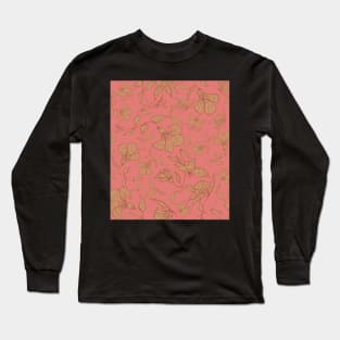 Floral in Pink Coral Long Sleeve T-Shirt